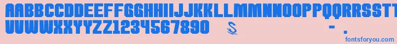 gomarice kamone 8 Font – Blue Fonts on Pink Background