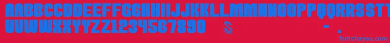 gomarice kamone 8 Font – Blue Fonts on Red Background