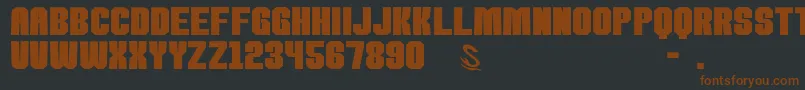 gomarice kamone 8 Font – Brown Fonts on Black Background