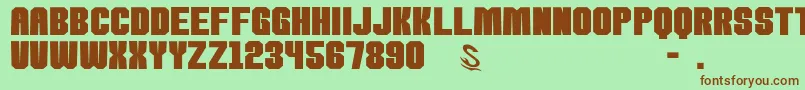 gomarice kamone 8 Font – Brown Fonts on Green Background