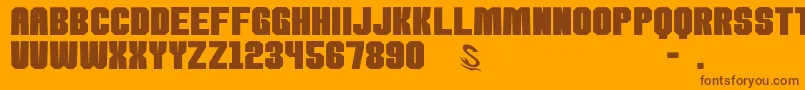 gomarice kamone 8 Font – Brown Fonts on Orange Background