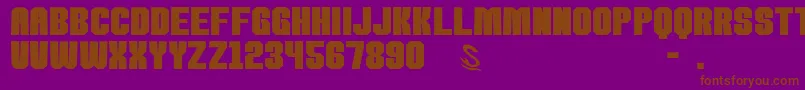 gomarice kamone 8 Font – Brown Fonts on Purple Background