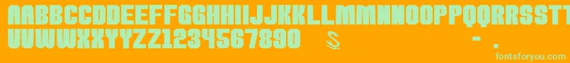gomarice kamone 8 Font – Green Fonts on Orange Background