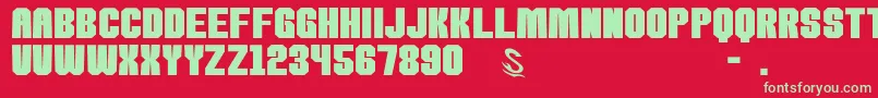 gomarice kamone 8 Font – Green Fonts on Red Background