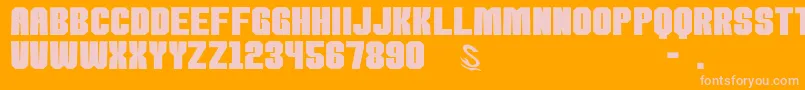 gomarice kamone 8 Font – Pink Fonts on Orange Background
