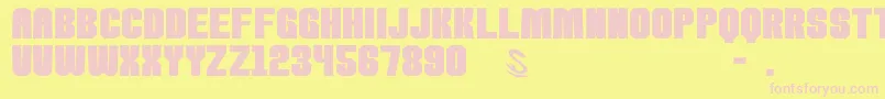 gomarice kamone 8 Font – Pink Fonts on Yellow Background