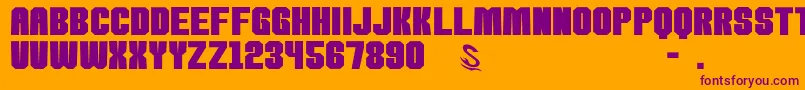 gomarice kamone 8 Font – Purple Fonts on Orange Background