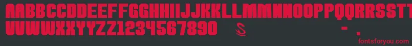 gomarice kamone 8 Font – Red Fonts on Black Background