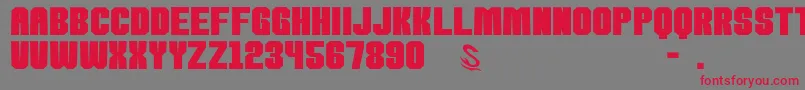 gomarice kamone 8 Font – Red Fonts on Gray Background