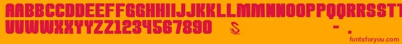 gomarice kamone 8 Font – Red Fonts on Orange Background