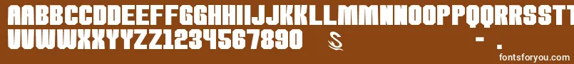 gomarice kamone 8 Font – White Fonts on Brown Background