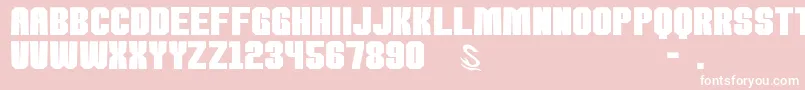 gomarice kamone 8 Font – White Fonts on Pink Background