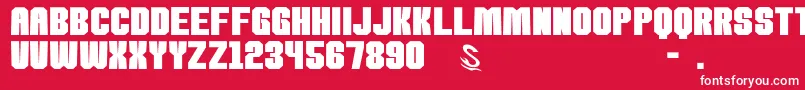 gomarice kamone 8 Font – White Fonts on Red Background