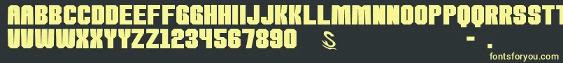 gomarice kamone 8 Font – Yellow Fonts on Black Background