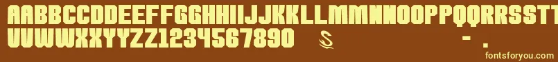 gomarice kamone 8 Font – Yellow Fonts on Brown Background