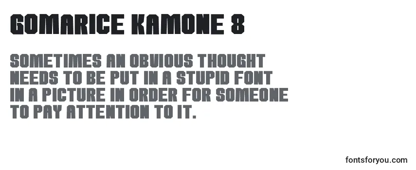 Reseña de la fuente Gomarice kamone 8