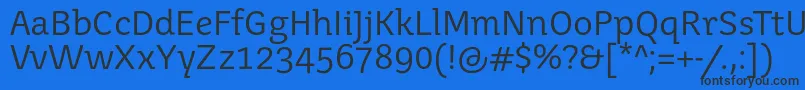 Juvenisbook Font – Black Fonts on Blue Background
