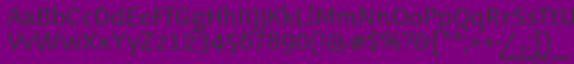 Juvenisbook-Schriftart – Schwarze Schriften auf violettem Hintergrund