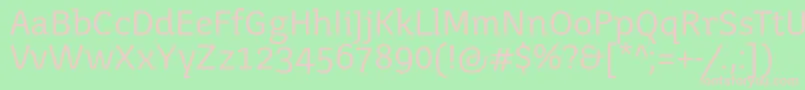 Juvenisbook Font – Pink Fonts on Green Background