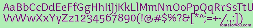 Шрифт Juvenisbook – фиолетовые шрифты на зелёном фоне