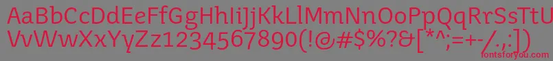 Juvenisbook Font – Red Fonts on Gray Background