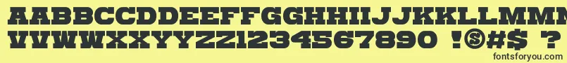 gomarice katamari serif Font – Black Fonts on Yellow Background