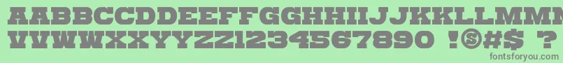 gomarice katamari serif Font – Gray Fonts on Green Background