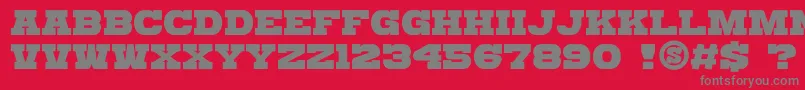 gomarice katamari serif Font – Gray Fonts on Red Background