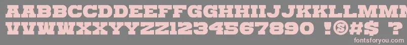 Fonte gomarice katamari serif – fontes rosa em um fundo cinza