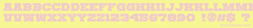 gomarice katamari serif Font – Pink Fonts on Yellow Background