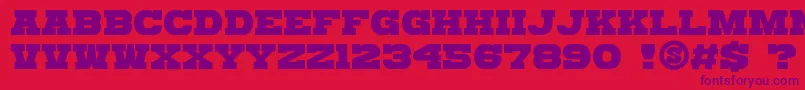 gomarice katamari serif Font – Purple Fonts on Red Background