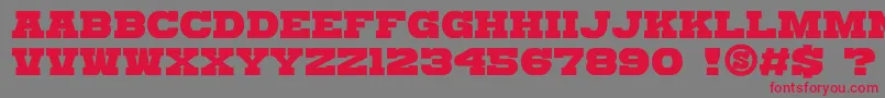 gomarice katamari serif Font – Red Fonts on Gray Background