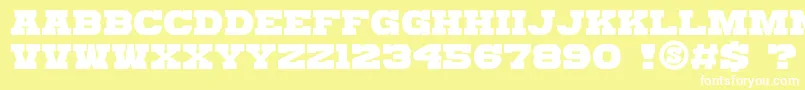 フォントgomarice katamari serif – 黄色い背景に白い文字