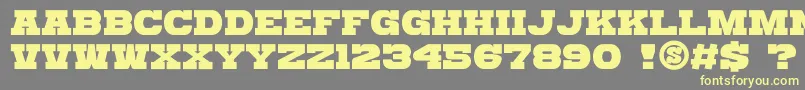 gomarice katamari serif Font – Yellow Fonts on Gray Background
