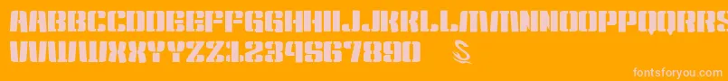 Шрифт gomarice kensuco stencil – розовые шрифты на оранжевом фоне