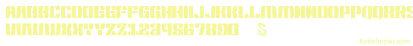 フォントgomarice kensuco stencil – 黄色のフォント