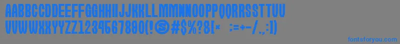 gomarice kirie fu Font – Blue Fonts on Gray Background