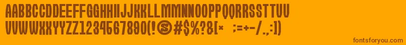 gomarice kirie fu Font – Brown Fonts on Orange Background