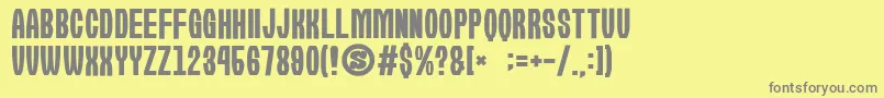 gomarice kirie fu Font – Gray Fonts on Yellow Background