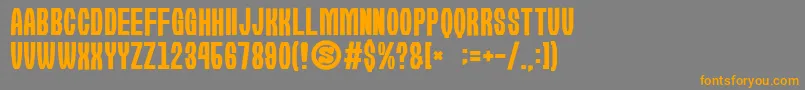 gomarice kirie fu Font – Orange Fonts on Gray Background