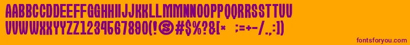 gomarice kirie fu Font – Purple Fonts on Orange Background