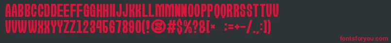 gomarice kirie fu Font – Red Fonts on Black Background