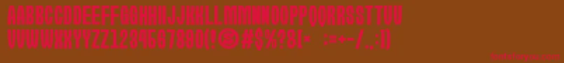 gomarice kirie fu Font – Red Fonts on Brown Background