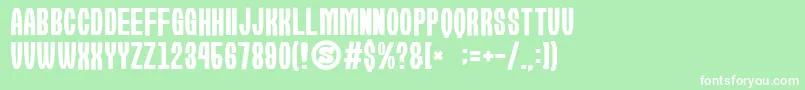 gomarice kirie fu Font – White Fonts on Green Background
