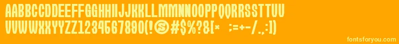 gomarice kirie fu Font – Yellow Fonts on Orange Background