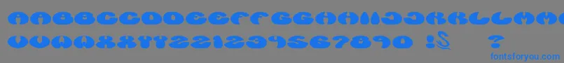 gomarice manzyu Font – Blue Fonts on Gray Background