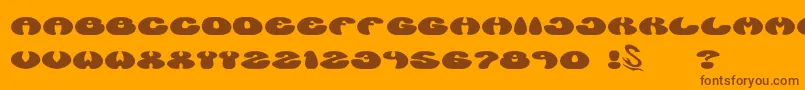 gomarice manzyu Font – Brown Fonts on Orange Background