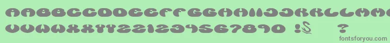 gomarice manzyu Font – Gray Fonts on Green Background