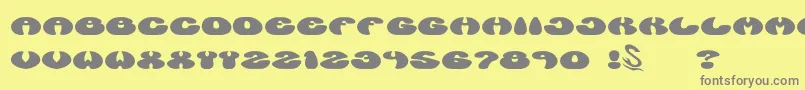 gomarice manzyu Font – Gray Fonts on Yellow Background