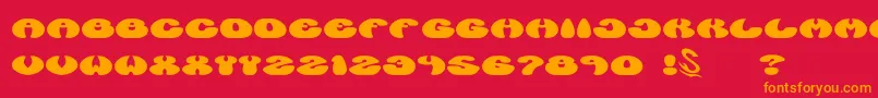 gomarice manzyu Font – Orange Fonts on Red Background